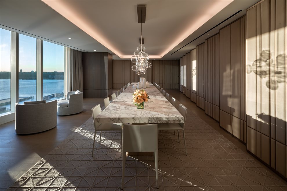 Two Waterline Square Apartment Building | View 30 Riverside Blvd | Private Dining