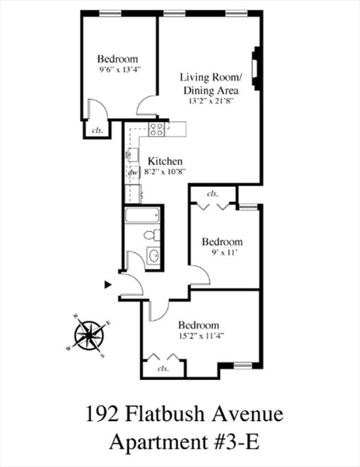 192 Flatbush Avenue, 3E | floorplan | View 16