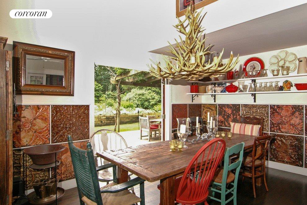 New York City Real Estate | View 181 Springy Banks Road | Dining Room with Deck | View 8