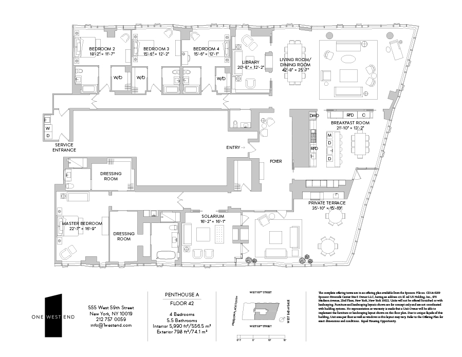 1 West End Avenue, #PHA