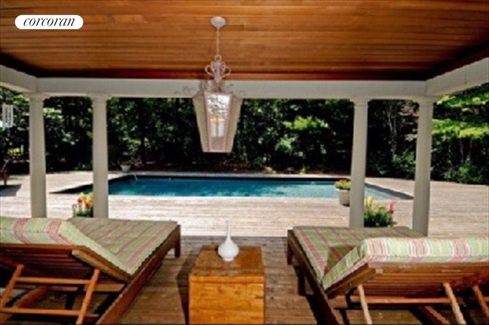 New York City Real Estate | View  | Pool from covered porch | View 3