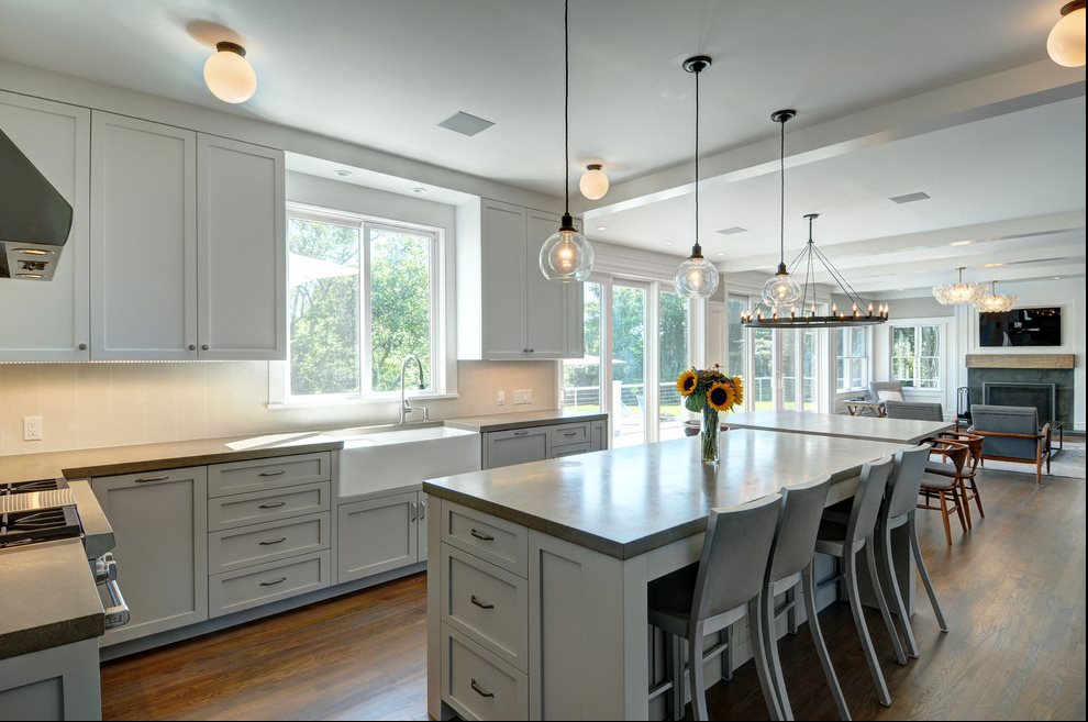 New York City Real Estate | View  | Kitchen w/farmhouse sink, custom cabinetry + countertops | View 8