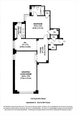 New York City Real Estate | View 110 East 87th Street, 4A | Floorplan | View 5