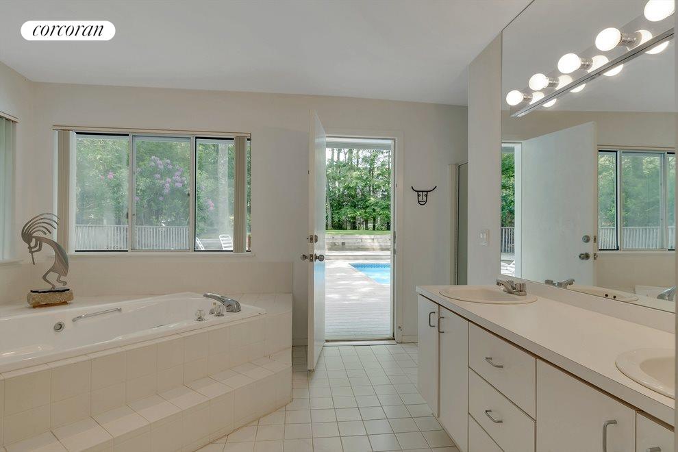 New York City Real Estate | View  | Master Bath with Easy Pool Access | View 9